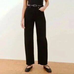 COPY - Everlane The Way High Jean Womens 30 Crop Coal Black Denim